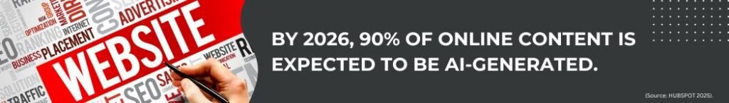 90% of online content is expected to be AI-generated by 2026. 