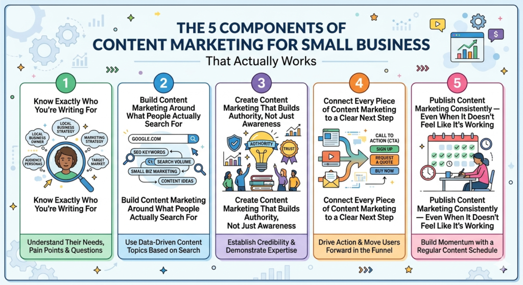 Image showing The 5 Components of Content Marketing for Small Business That Actually Works